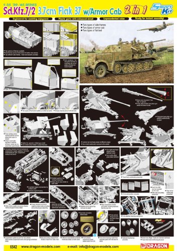 Przejdź do produktu DRAGON 6542 - 1:35 Sd.Kfz.7/2 mit 3,7cm Flak 37 w/Armor Cab