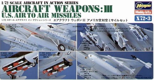 Przejdź do produktu HASEGAWA X7203 - 1:72 U.S.Aircraft Weapons III - Air to Air Missiles