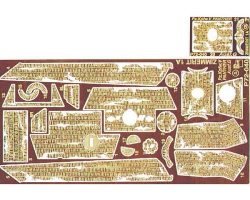 Przejdź do produktu PART P72040 - 1:72 Panther Ausf.G Zimmerit 1A