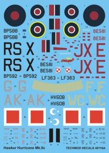 TECHMOD 48116 - 1:48 Hawker Huricane Mk.IIc