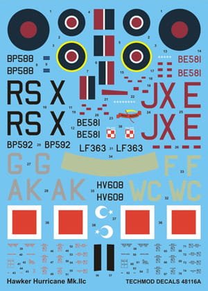 Przejdź do produktu TECHMOD 48116 - 1:48 Hawker Huricane Mk.IIc