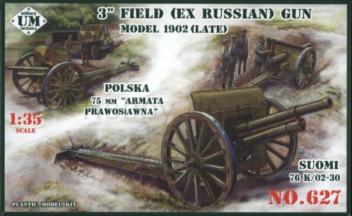 Przejdź do produktu UNIMODELS 627 - 1:35 Polska 75 mm armata "prawosławna" ( ex Russian) gun mod.1902 late