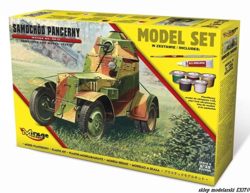 Przejdź do produktu MIRAGE 835096 - 1:35 Samochód Pancerny wz. 34-II - Model Set