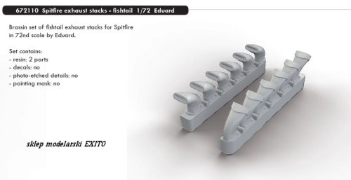Przejdź do produktu EDUARD 672110 - 1:72 Spitfire exhaust stacks - fishtail
