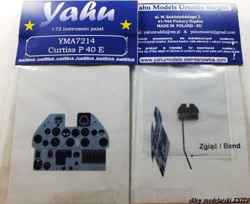 Przejdź do produktu YAHU YMA7214 - 1:72 Curtiss P-40 E tablica przyrządów