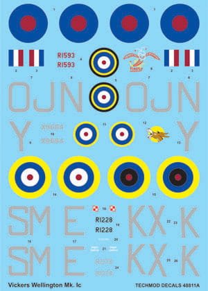 Przejdź do produktu TECHMOD 48811 - 1:48 Vickers Wellington Mk.I C