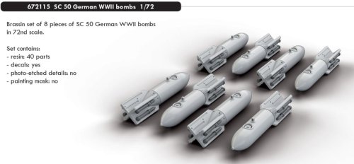 Przejdź do produktu EDUARD 672115 - 1:72 SC 50 German WWII bombs