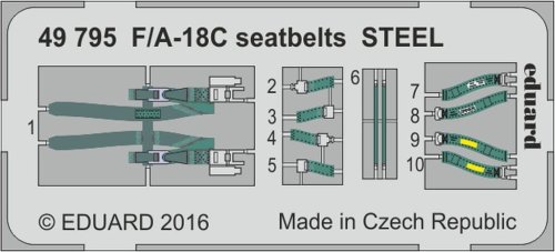 Przejdź do produktu EDUARD 49795 - 1:48 F/A-18C seatbelts - Steel