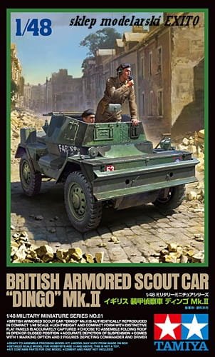 Przejdź do produktu TAMIYA 32581 - 1:48 British Armored Scout Car Dingo Mk.II