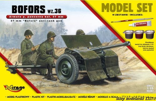 Przejdź do produktu MIRAGE 835061 - 1:35 Bofors wz. 36 Polska armata p-panc kal. 37 mm) - Model Set