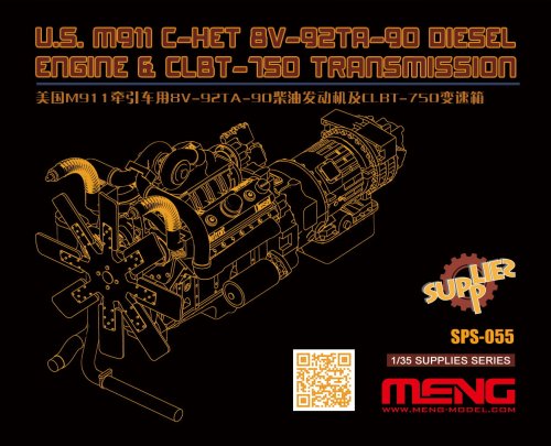 Przejdź do produktu MENG MODEL SPS055 - 1:35 US M911 C-HET 8V-92TA-90 Diesel Engine & CLBT-750 Transmission