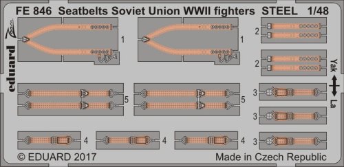 Przejdź do produktu EDUARD FE846 - 1:48 Seatbelts Soviet Union WW2 fighters - Steel