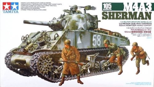 Przejdź do produktu TAMIYA 35251 - 1:35 Sherman M4A3 105mm