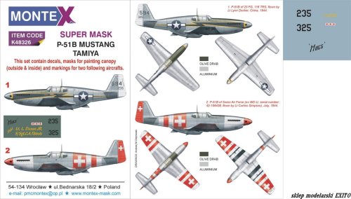 Przejdź do produktu MONTEX K48326 - 1:48 P-51B Mustang