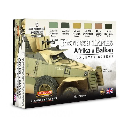 Przejdź do produktu LIFECOLOR CS 43 - British Tanks – Africa & Balkan Caunter Scheme set 1