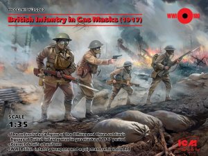 ICM 35703 - 1:35 British Infantry in Gas Masks (1917)