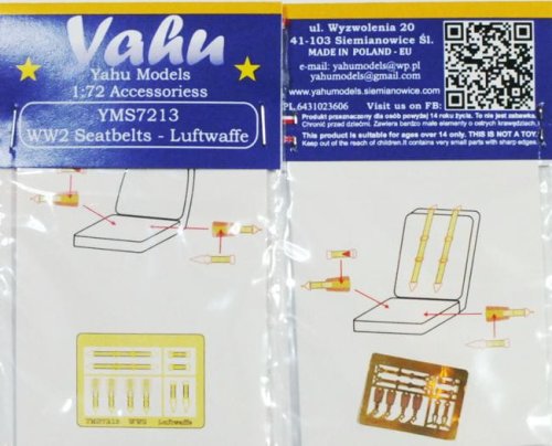 Przejdź do produktu YAHU YMS7213 - 1:72   WW2 Luftwaffe pasy fototrawione