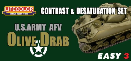 Przejdź do produktu LIFECOLOR MS03 - U.S. Army AFV Olive Drab - Contrast & Desaturation set