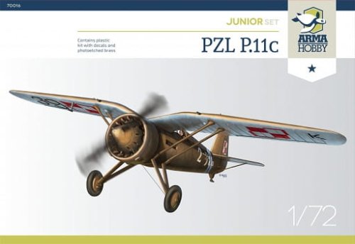 Przejdź do produktu ARMA HOBBY 70016 - 1:72 PZL P.11c - Junior Set