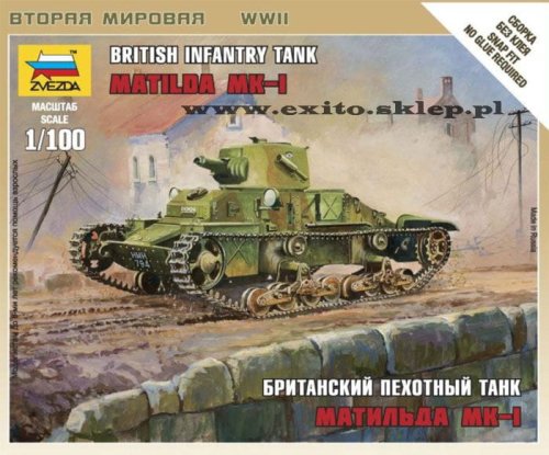 Przejdź do produktu ZVEZDA 6191 - 1:100 Matilda Mk.I - British Infantry Tank