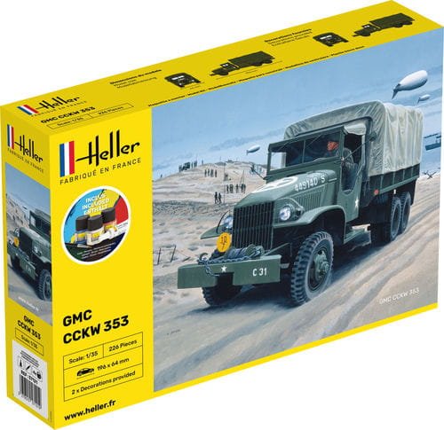 Przejdź do produktu HELLER 57121 - 1:35 GMC CCKW 353 US-Truck - Starter Kit