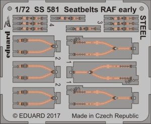 EDUARD SS581 - 1:72 Seatbelts RAF early - Steel