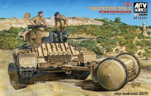 Przejdź do produktu AFV CLUB 35201 - 1:35 Valentine Mk.III w/ Rotatrailer