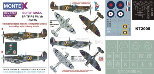 Przejdź do produktu MONTEX K72005 - 1:72 Spitfire Mk.Vb