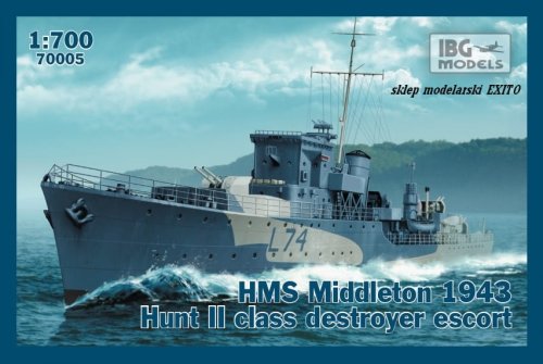 Przejdź do produktu IBG 70005 - 1:700 HMS Middleton 1943 Hunt II class destroyer escort