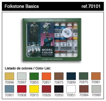 Przejdź do produktu VALLEJO 70101 - Folkstone Basic - Model Color Set