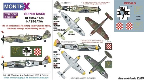 Przejdź do produktu MONTEX K32268 - 1:32 Messerschmitt Bf 109G-14AS