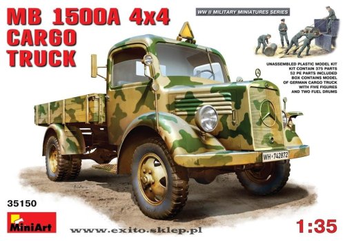 Przejdź do produktu MINIART 35150 - 1:35 MB 1500A 4x4 Cargo Truck w/ figures
