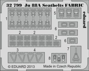 EDUARD 32799 - 1:32 Ju 88A seatbelts fabric