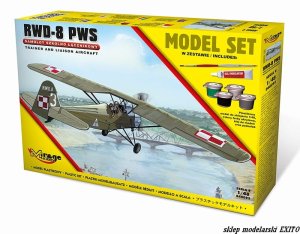 MIRAGE 848092 - 1:48 RWD-8 (PWS) polski samolot szkolno-łącznikowy - Model Set