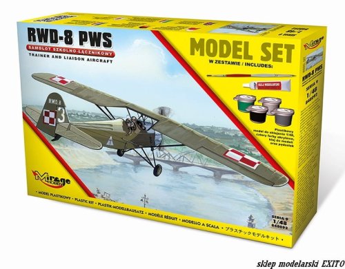Przejdź do produktu MIRAGE 848092 - 1:48 RWD-8 (PWS) polski samolot szkolno-łącznikowy - Model Set