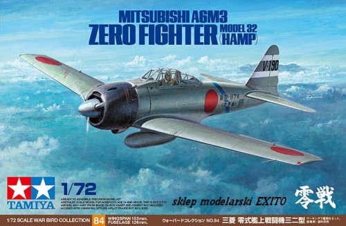 Przejdź do produktu TAMIYA 60784 - 1:72 Mitsubishi A6M3 Zero Fighter Model 32 Hamp