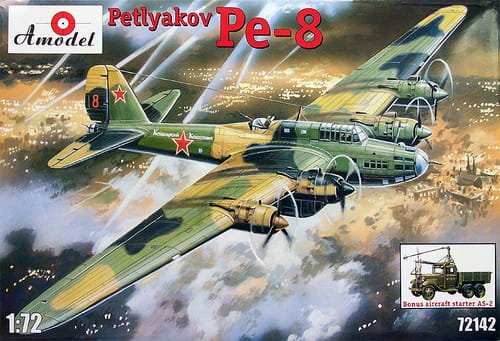 Przejdź do produktu AMODEL 72142 - 1:72 Petlyakov Pe-8 and aircraft starter AS-2