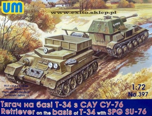 Przejdź do produktu UNIMODELS 397 - 1:72 Retriever on the T-34 basis with SU-76