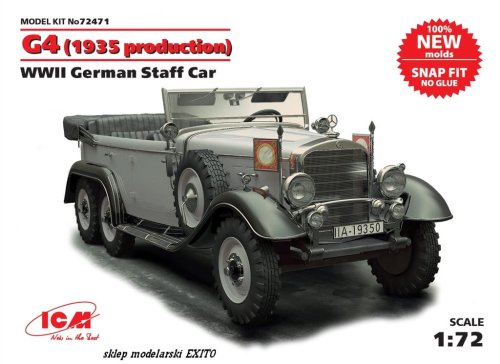 Przejdź do produktu ICM 72471 - 1:72 G4 (1935 production) WWII German Staff Car