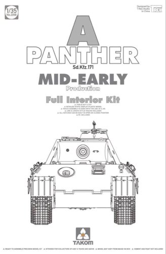 Przejdź do produktu TAKOM 2098 - 1:35 Panther Ausf.A Mid-Early production w/ full interior