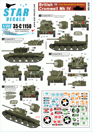 Przejdź do produktu STAR DECALS 35-C1150 - 1:35  British Cromwell Mk IV. From Normandie to Germany.