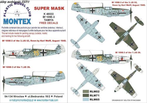 Przejdź do produktu MONTEX K48033 - 1:48 Bf-109 E-3