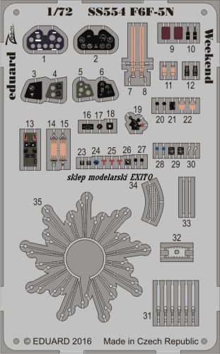 Przejdź do produktu EDUARD SS554 - 1:72 F6F-5N  Weekend