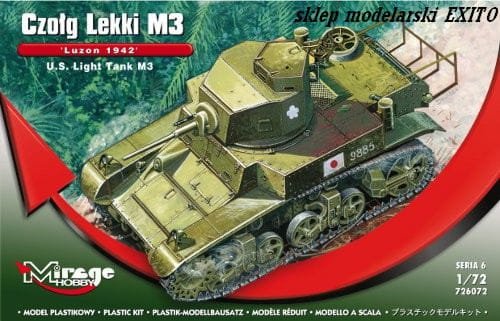 Przejdź do produktu MIRAGE 726072 - 1:72 U.S. Light Tank M3 - Luzon 1942