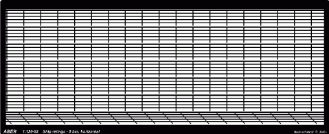 Przejdź do produktu ABER 1:150-02  - 1:150 Ship railing - five horizontal bars (relingi, 5 poziomych prętów)