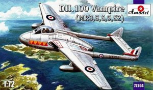 AMODEL 72264 - 1:72 DH.100 Vampire Mk. 3/5/6/9/52