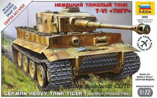 Przejdź do produktu ZVEZDA 5002 - 1:72 Heavy Tank Pz.Kpfw.VI Tiger I early