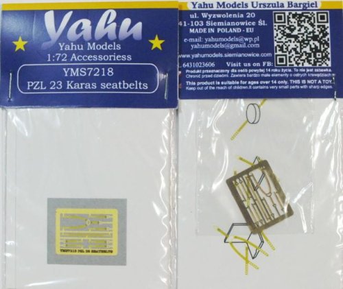Przejdź do produktu YAHU YMS7218 - 1:72 PZL P.23 Karaś / P.42 / P.43 pasy fototrawione