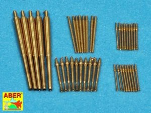 ABER 1:350L-55  - 1:350 Set of barrels for Narvik classe destroyers 1936B - 127mm x 5; 37mm (C/30) x 8; 37mm(M42) x 10; 20mm x 18