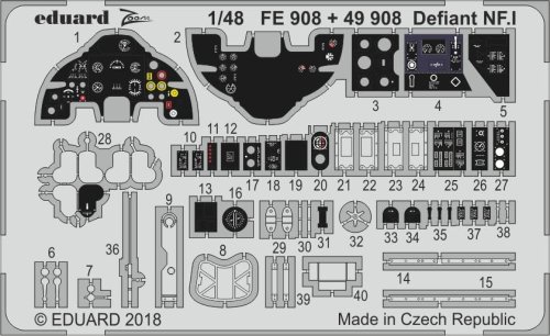 Przejdź do produktu EDUARD FE908 - 1:48 Defiant NF.I